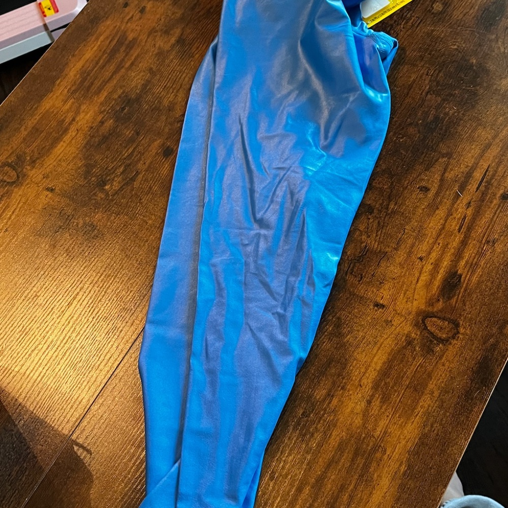 Carbon 38 High Waisted Blue Leggings